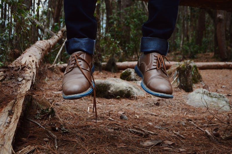 boots in the woods